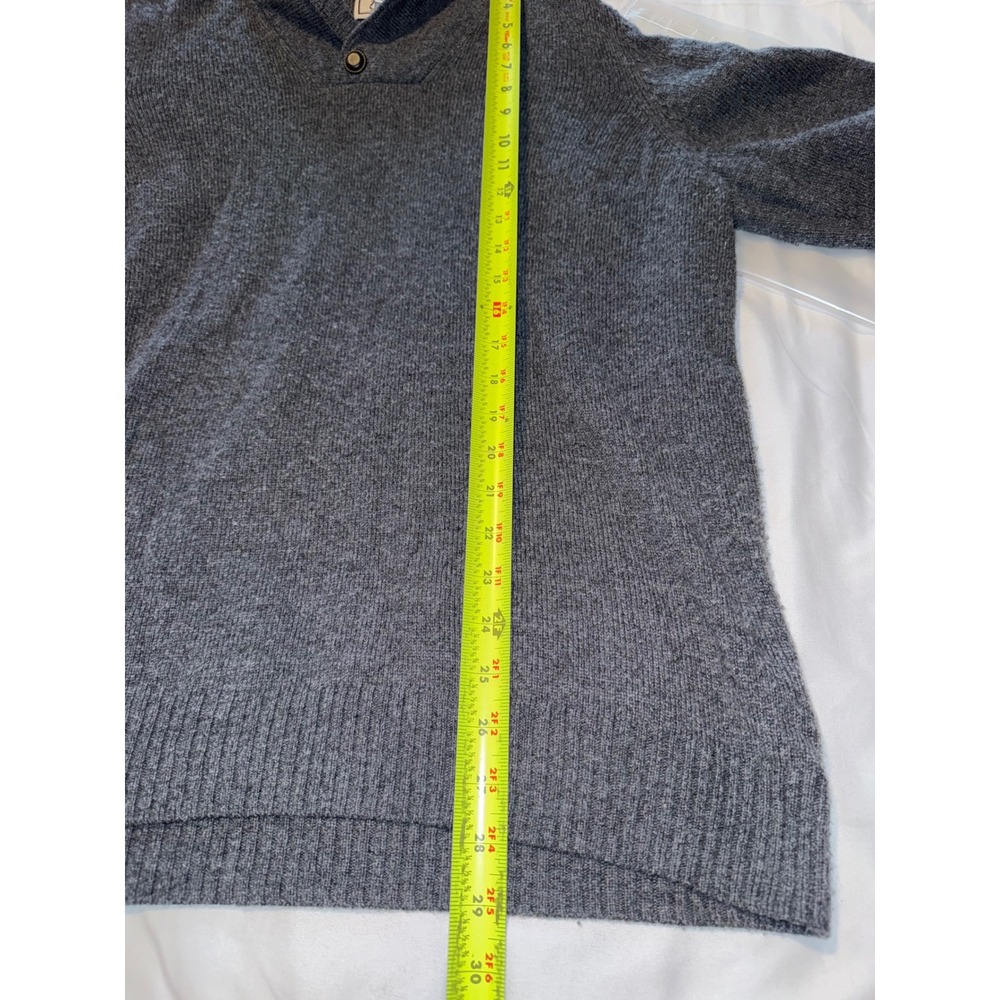Jos. A. Bank 1905 Collection Mens XL Gray Merino Wool Shawl Collar Sweater - Picture 4 of 5
